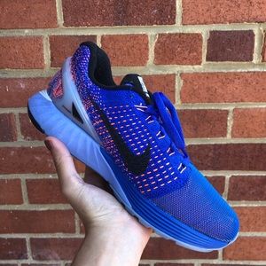 NIKE RUNNING SHOES | Blue Flyknit Lunarglide 7